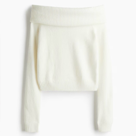 H&M OFF-THE-SHOULDER SWEATER - Picture 4 of 11
